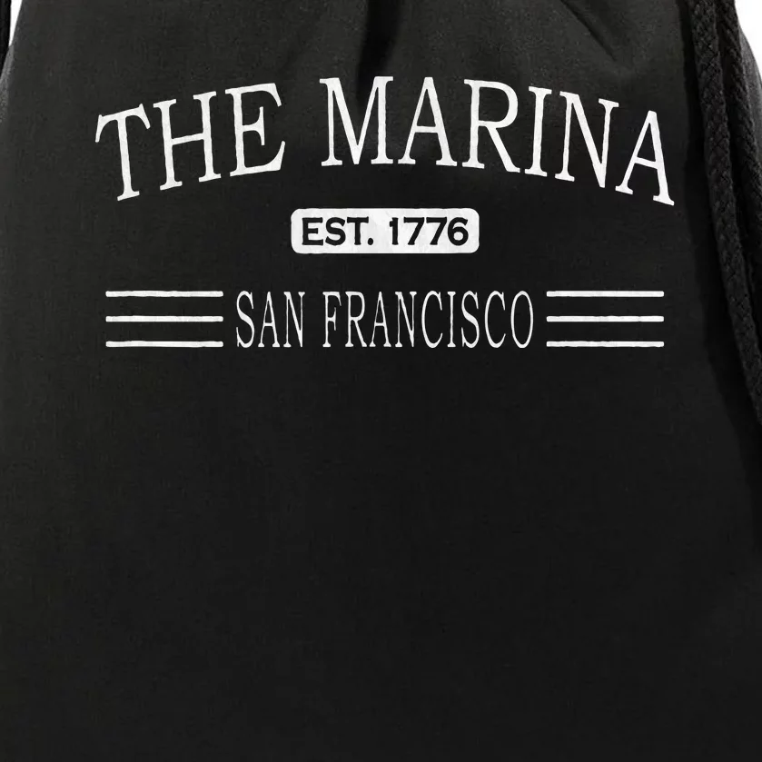 The Marina District Sf Marina San Francisco Drawstring Bag