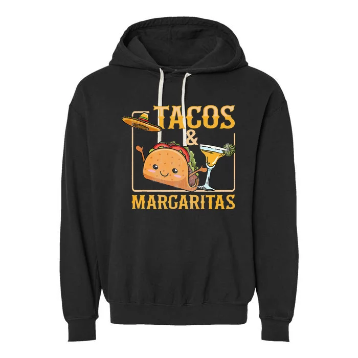 Tacos & Margaritas Design for a Taco Lover Garment-Dyed Fleece Hoodie