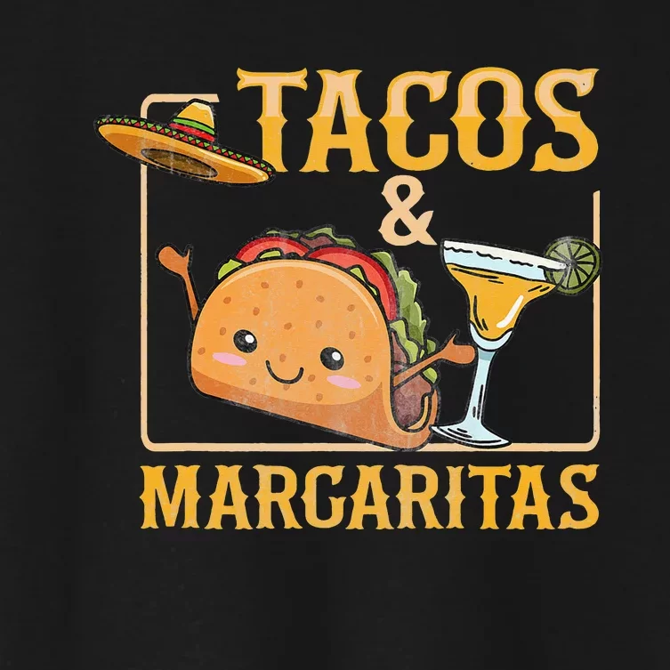 Tacos & Margaritas Design for a Taco Lover Women's Crop Top Tee