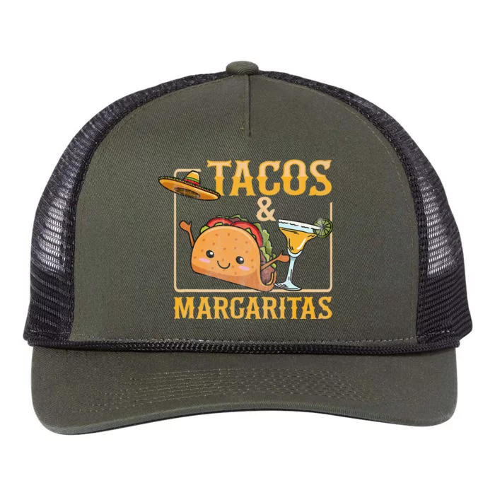 Tacos & Margaritas Design for a Taco Lover Retro Rope Trucker Hat Cap