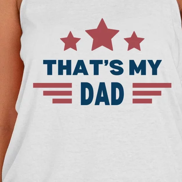 ThatS My Dad Tim Walz Vice President 2024 Women's Knotted Racerback Tank