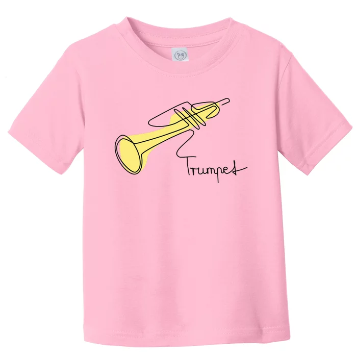 Trumpet Musician Design One Line Trumpet Toddler T-Shirt