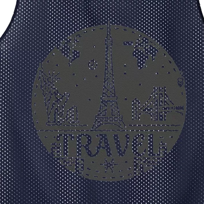 Travel More Design With A European Tower Mesh Reversible Basketball Jersey Tank