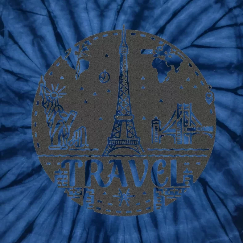 Travel More Design With A European Tower Tie-Dye T-Shirt