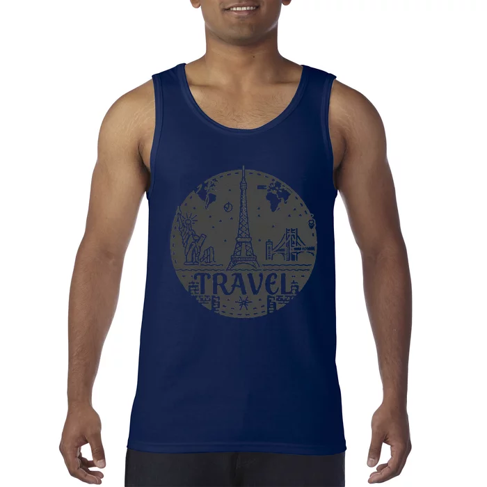 Travel More Design With A European Tower Tank Top