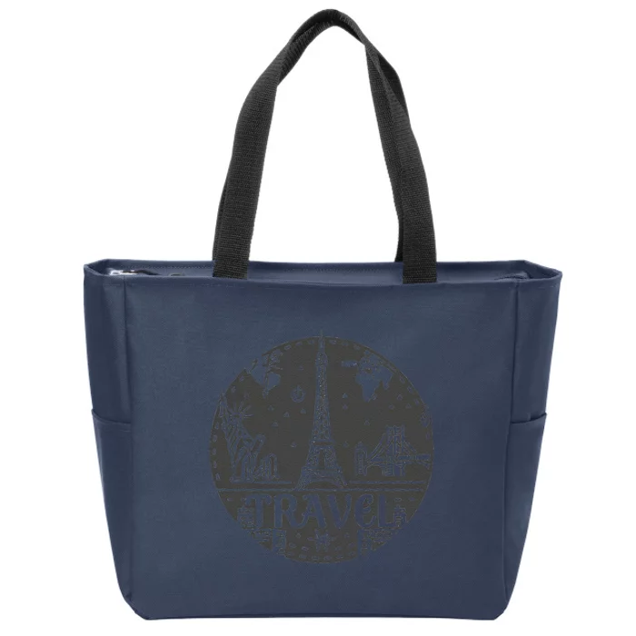 Travel More Design With A European Tower Zip Tote Bag