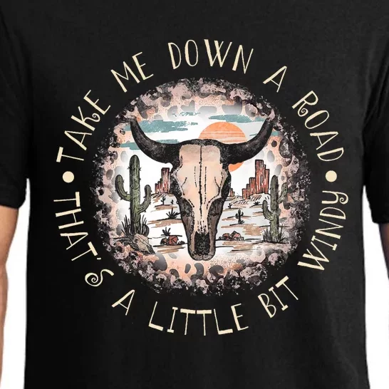 Take Me Down A Road Thats A Little Bit Windy Western Deserts Pajama Set