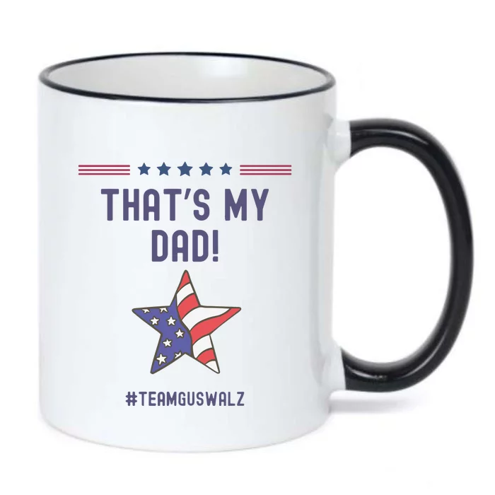 ThatS My Dad Team Harris Walz Black Color Changing Mug