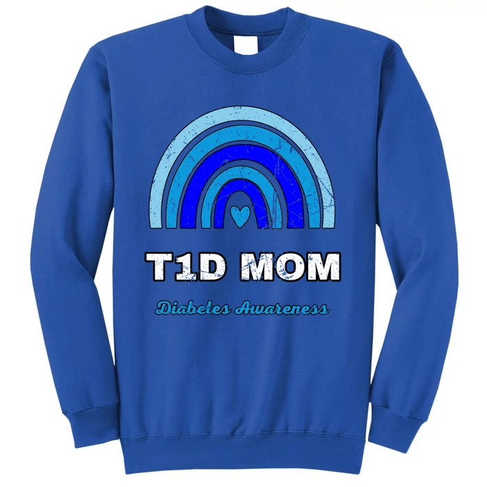 T1d Mom Diabetes Diabetic Awareness November 14 Boho Rainbow Gift Sweatshirt