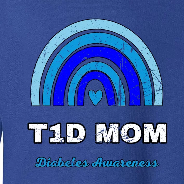 T1d Mom Diabetes Diabetic Awareness November 14 Boho Rainbow Gift Toddler Sweatshirt