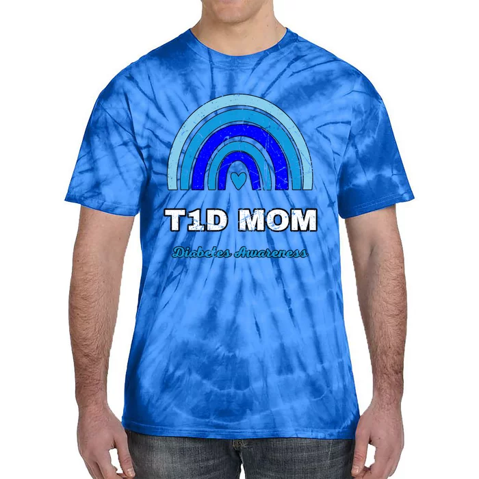 T1d Mom Diabetes Diabetic Awareness November 14 Boho Rainbow Gift Tie-Dye T-Shirt