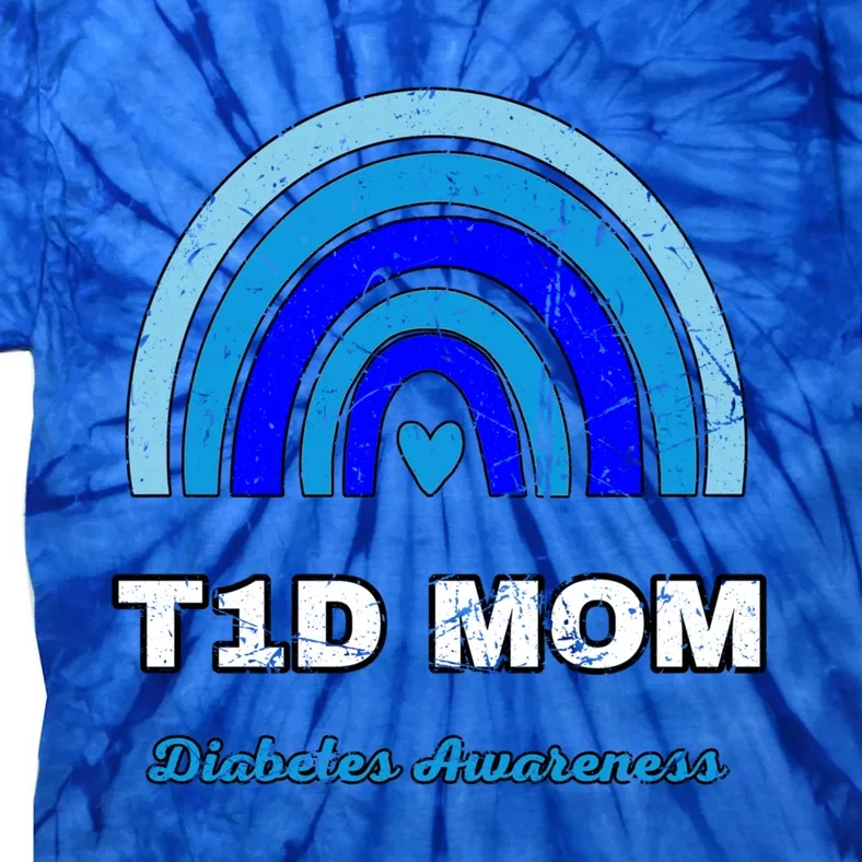 T1d Mom Diabetes Diabetic Awareness November 14 Boho Rainbow Gift Tie-Dye T-Shirt