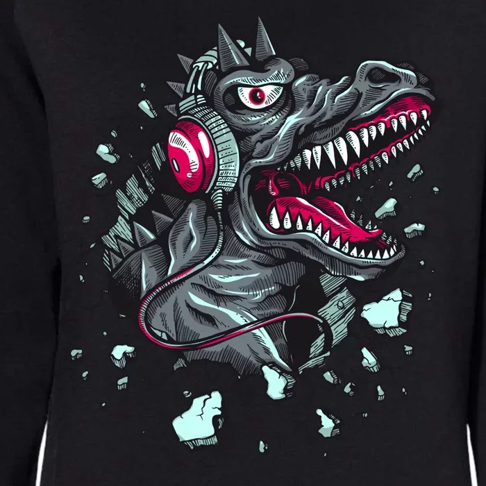 Trex Monster DJ Headphone Breakthrough Womens California Wash Sweatshirt