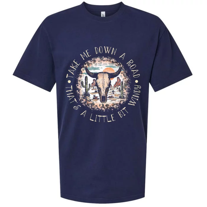 Take Me Down A Road Thats A Little Bit Windy Western Deserts Sueded Cloud Jersey T-Shirt