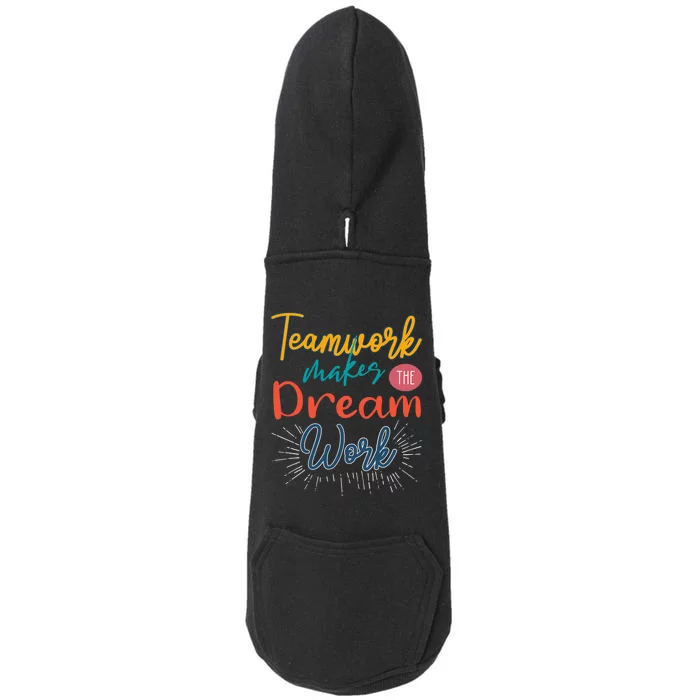 Teamwork Make Dreams Work Png Doggie 3-End Fleece Hoodie