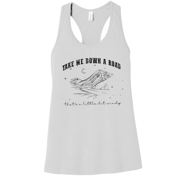 Take Me Down A Road ThatS A Little Bit Windy Women's Racerback Tank