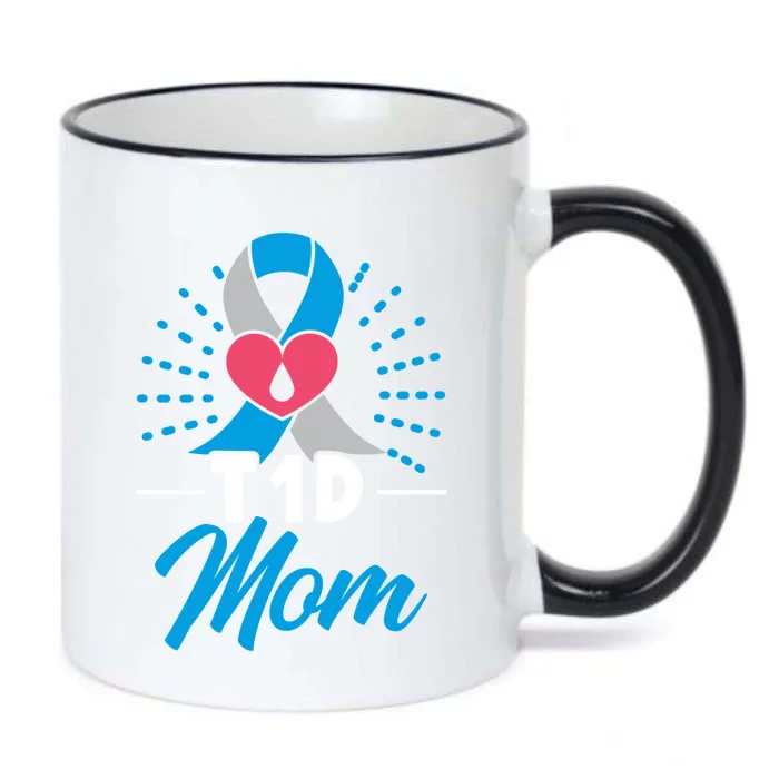 T1d Mom Diabetes Warrior Diabetes Awareness Diabetic Meaningful Gift Black Color Changing Mug