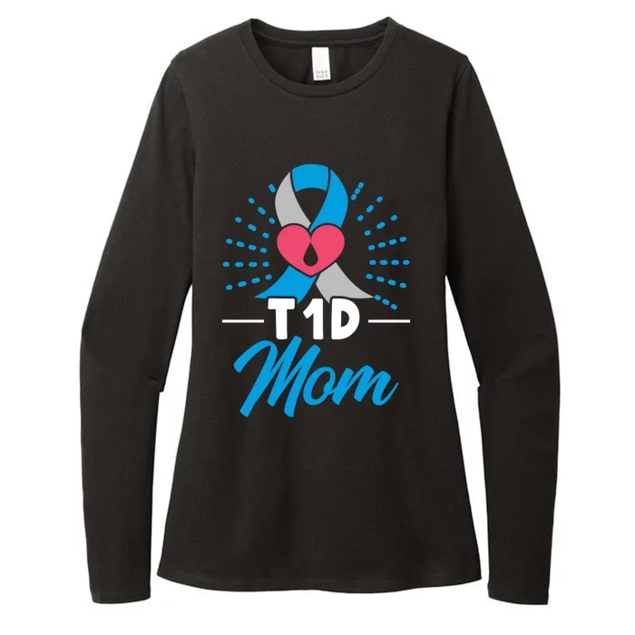 T1d Mom Diabetes Warrior Diabetes Awareness Diabetic Meaningful Gift Womens CVC Long Sleeve Shirt