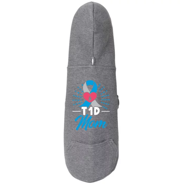 T1d Mom Diabetes Warrior Diabetes Awareness Diabetic Meaningful Gift Doggie 3-End Fleece Hoodie