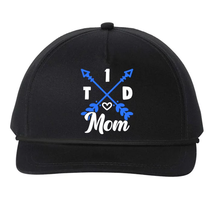 T1d Mom Diabetes Warrior Diabetic Diabetes Awareness Gift Snapback Five-Panel Rope Hat