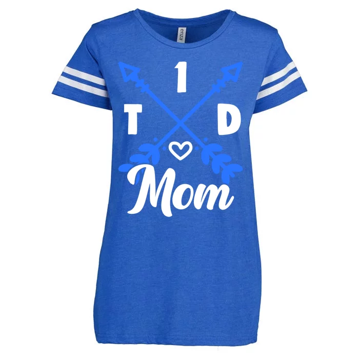 T1d Mom Diabetes Warrior Diabetic Diabetes Awareness Gift Enza Ladies Jersey Football T-Shirt