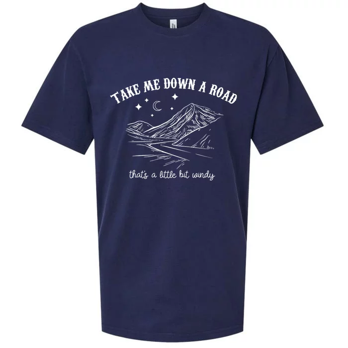 Take Me Down A Road ThatS A Little Bit Windy Sueded Cloud Jersey T-Shirt