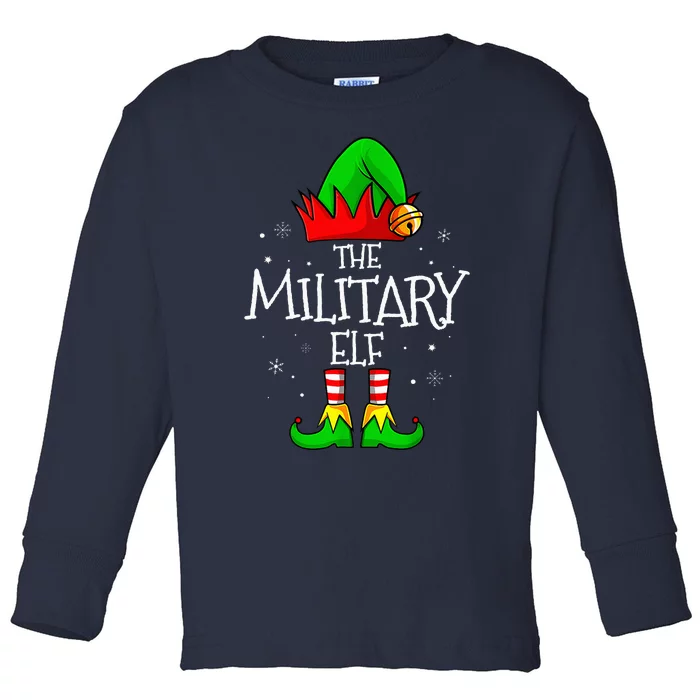 The Military Elf Group Matching Family Christmas Toddler Long Sleeve Shirt