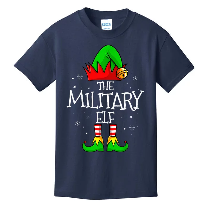 The Military Elf Group Matching Family Christmas Kids T-Shirt