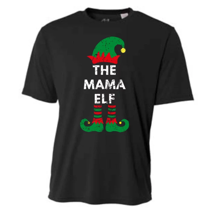 The Mama Elf Santa Christmas Elves Matching Family Gift Cooling Performance Crew T-Shirt