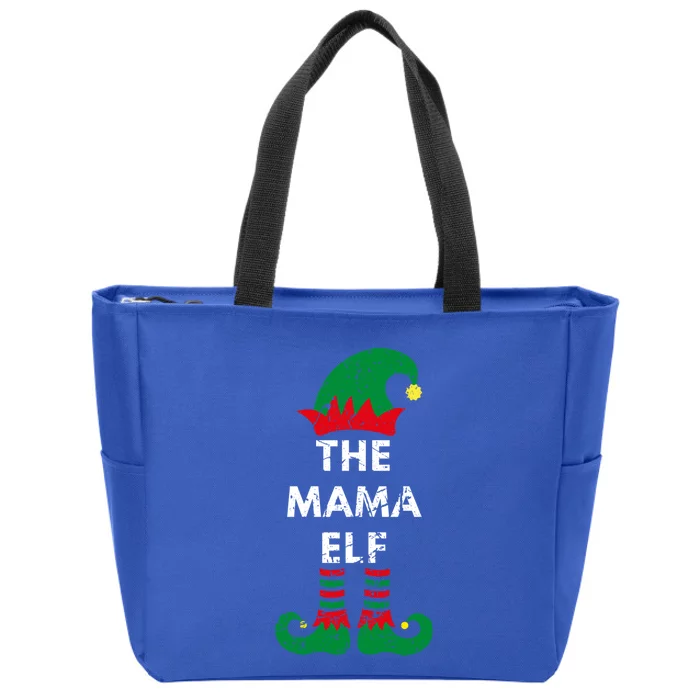 The Mama Elf Santa Christmas Elves Matching Family Gift Zip Tote Bag