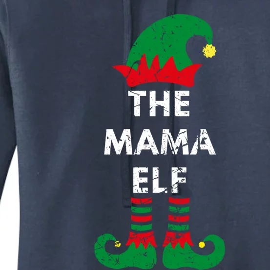 The Mama Elf Santa Christmas Elves Matching Family Gift Women's Pullover Hoodie