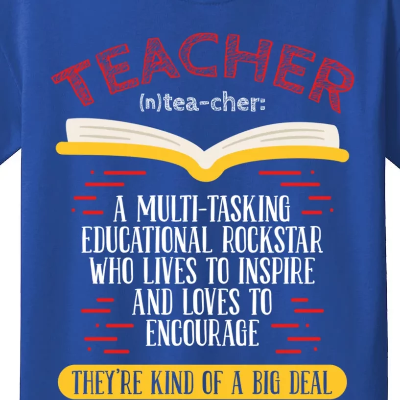 Teacher Multitasking Educational Rockstar Teaching Saying Meaningful Gift Kids T-Shirt