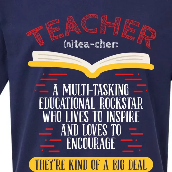 Teacher Multitasking Educational Rockstar Teaching Saying Meaningful Gift Sueded Cloud Jersey T-Shirt