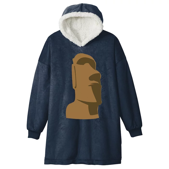 Tiki Moai Easter Island Hawaiian Luau Gift Hooded Wearable Blanket