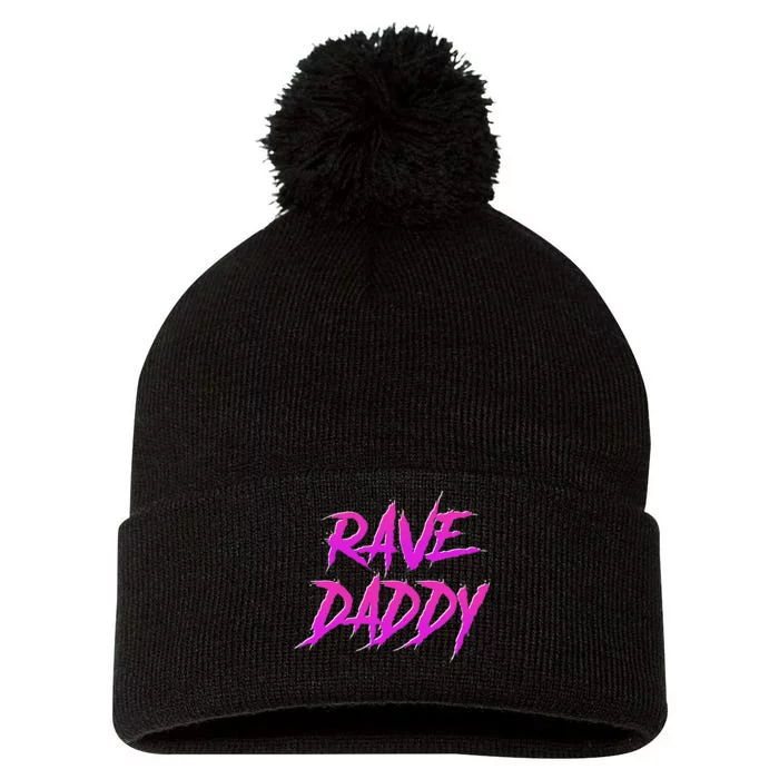 Techno Music Edm Party Raver Festival Rave Daddy Pom Pom 12in Knit Beanie