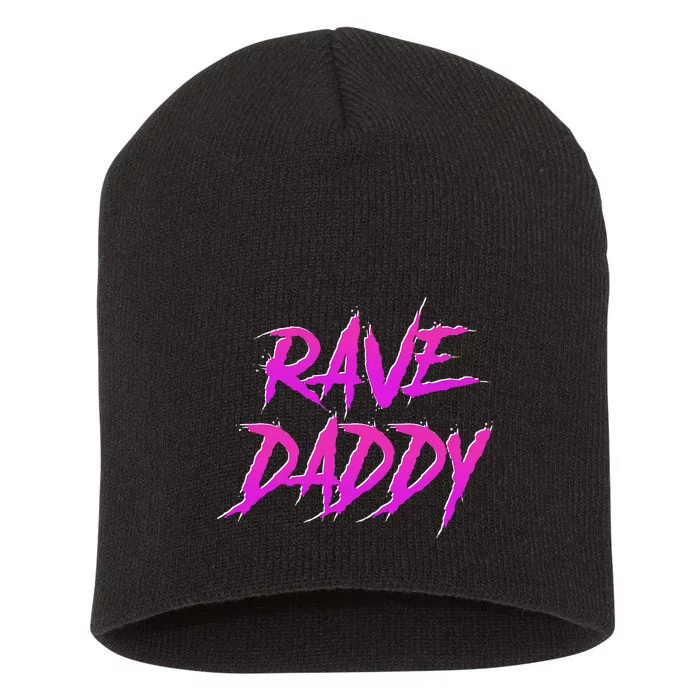 Techno Music Edm Party Raver Festival Rave Daddy Short Acrylic Beanie