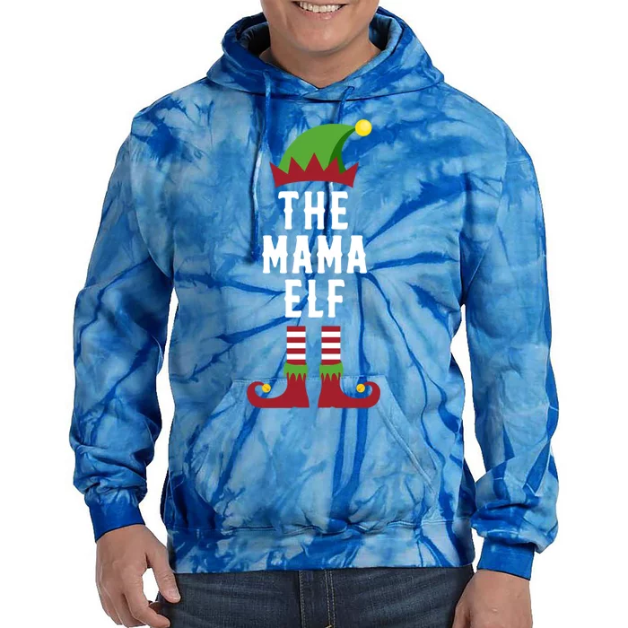 The Mama Elf Christmas Funny Gift For Mom Mum Or Mother Cute Gift Tie Dye Hoodie