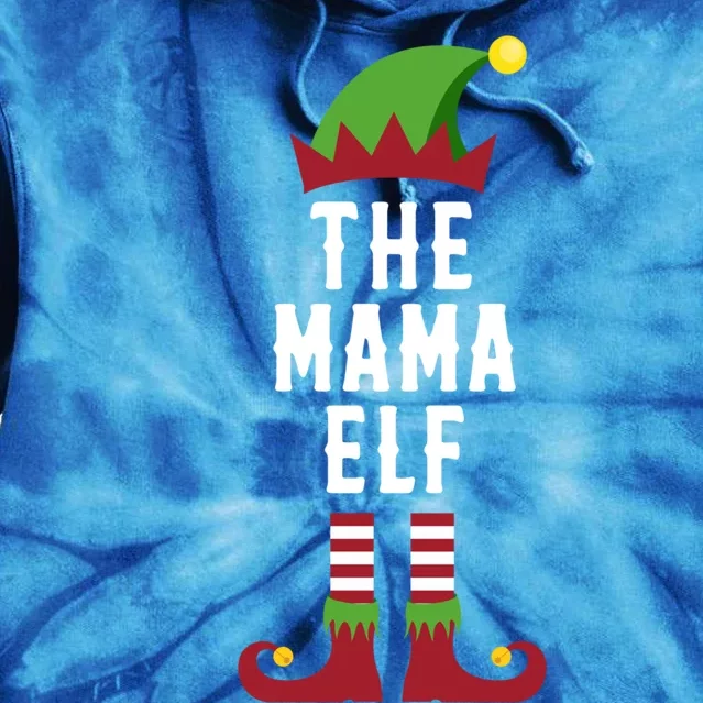 The Mama Elf Christmas Funny Gift For Mom Mum Or Mother Cute Gift Tie Dye Hoodie