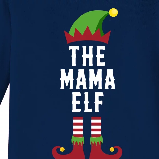 The Mama Elf Christmas Funny Gift For Mom Mum Or Mother Cute Gift Baby Long Sleeve Bodysuit