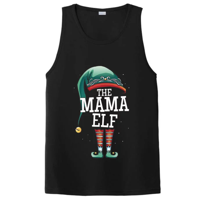 The Mama Elf Christmas Outfit For Mum Elf And Mother Great Gift Performance Tank