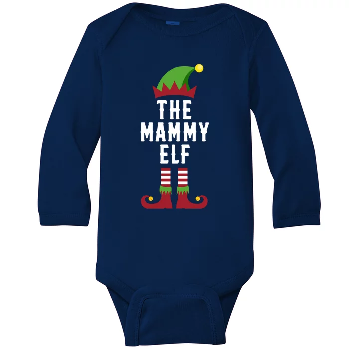 The Mammy Elf Christmas Funny Gift For Mom Mum Or Mother Gift Baby Long Sleeve Bodysuit