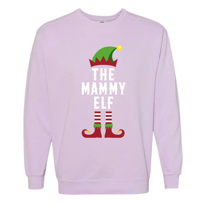 The Mammy Elf Christmas Funny Gift For Mom Mum Or Mother Gift Garment-Dyed Sweatshirt