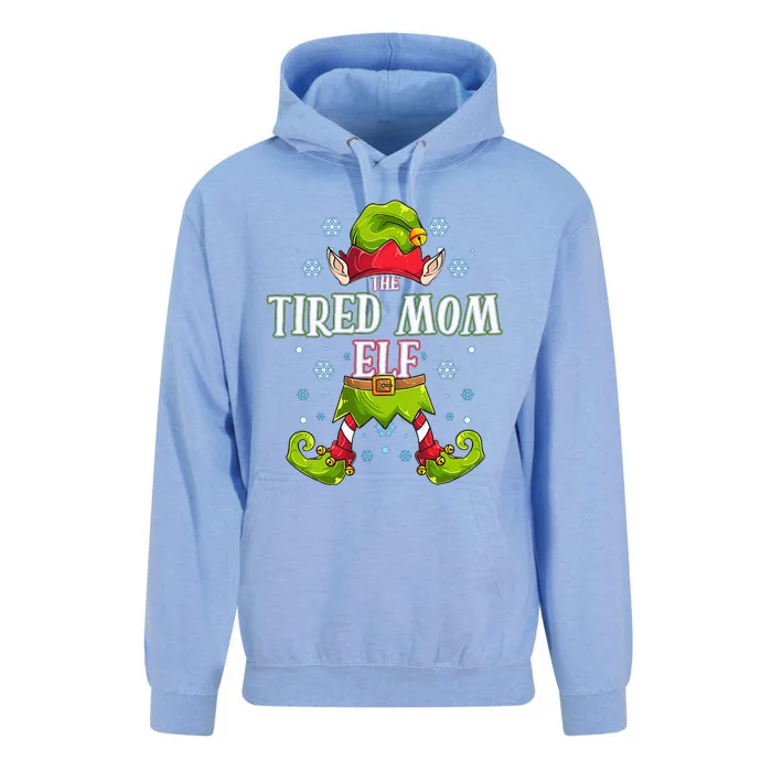 Tired Mom Elf Matching Family Group Christmas Party Unisex Surf Hoodie