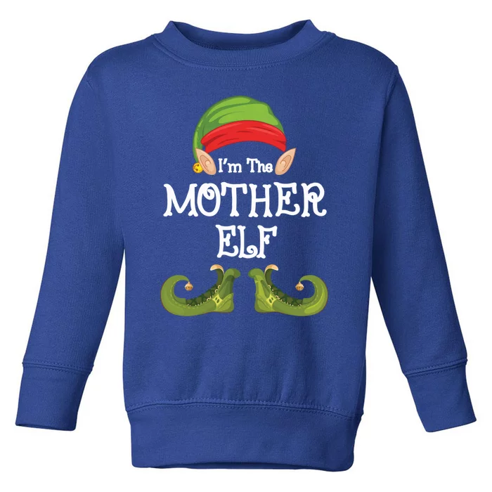 The Mother Elf Funny Matching Family Christmas Party Pajama Cute Gift Toddler Sweatshirt