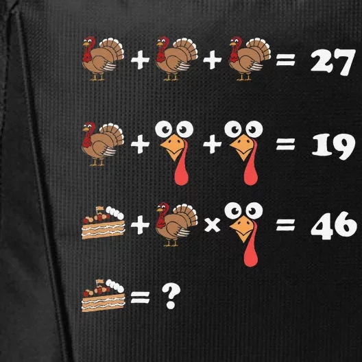 Thanksgiving Math Equation Count Answer Pie City Backpack