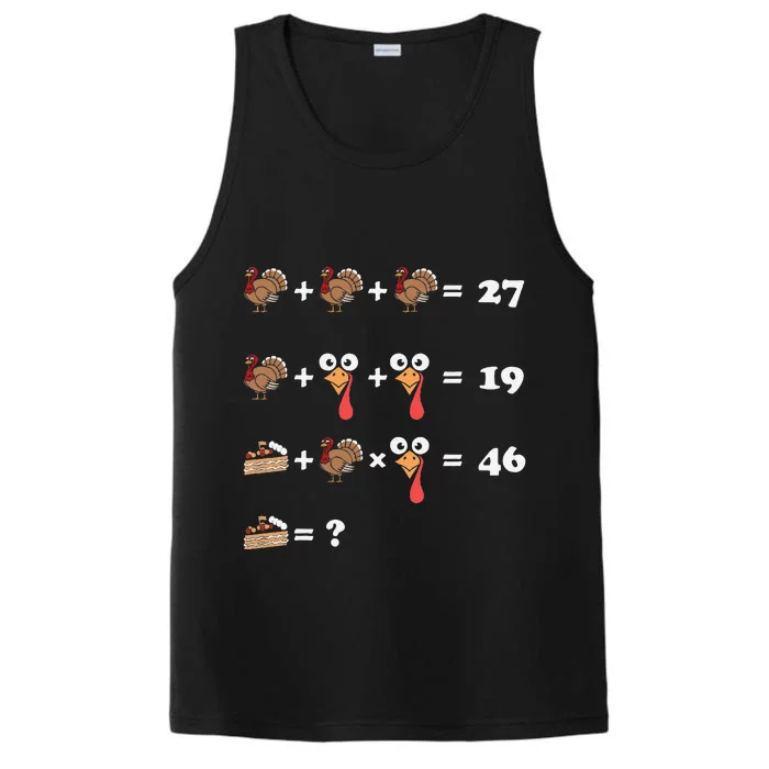 Thanksgiving Math Equation Count Answer Pie Performance Tank