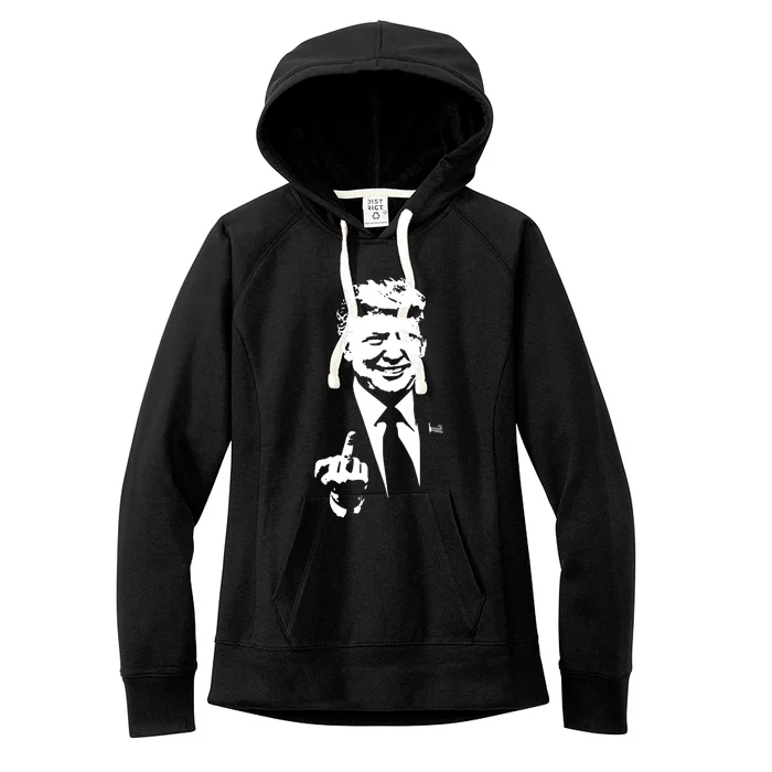 Trump Middle Finger Trump Fu 2024 Trump For President Women's Fleece Hoodie