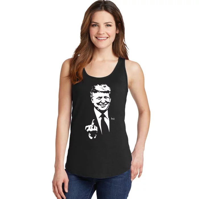 Trump Middle Finger Trump Fu 2024 Trump For President Ladies Essential Tank