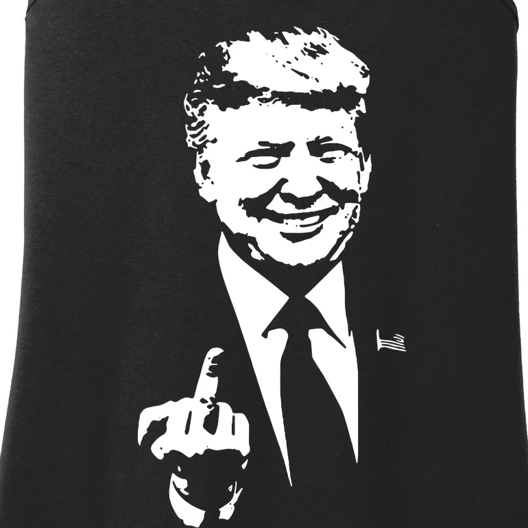 Trump Middle Finger Trump Fu 2024 Trump For President Ladies Essential Tank