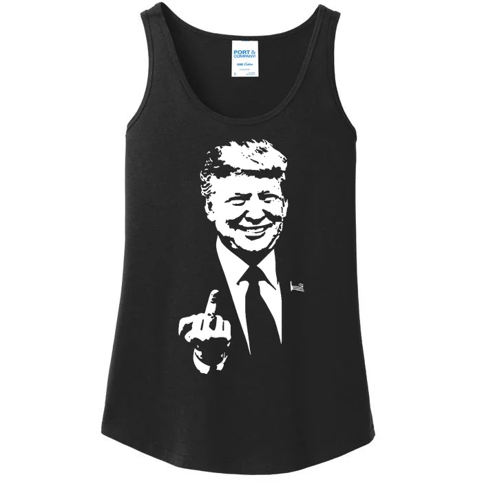 Trump Middle Finger Trump Fu 2024 Trump For President Ladies Essential Tank